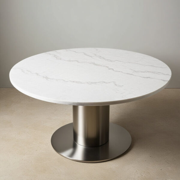 Thassos White Marble Dining Table - Image 2