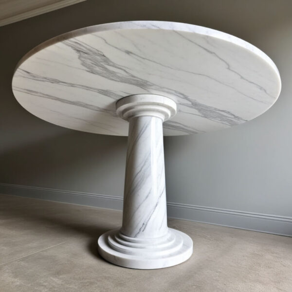 Venato White Marble 8 Seater Dining Table - Image 3