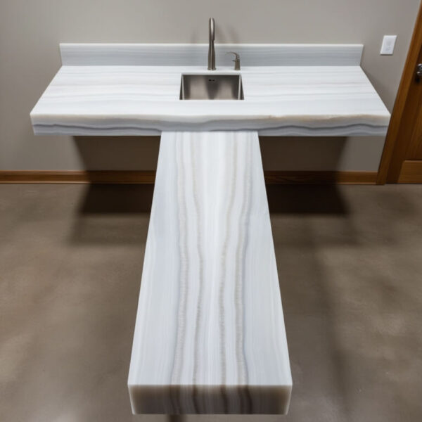 White Crystal Onyx Countertop - Image 2