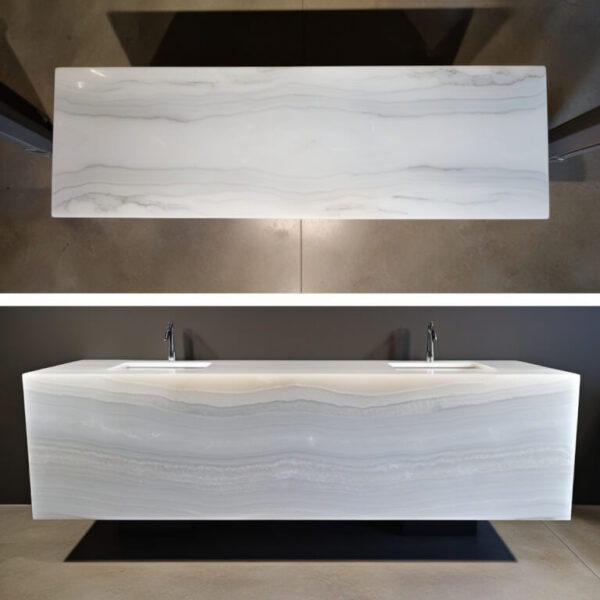 White Crystal Onyx Countertop - Image 3