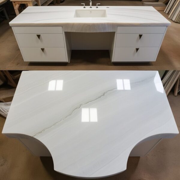 White Crystal Onyx Countertop - Image 4