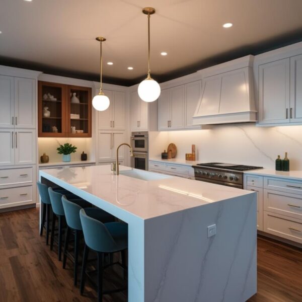 White Macaubas Quartzite Countertop - Image 3