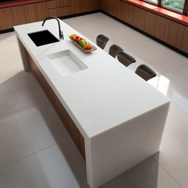 White Pearl Quartzite Countertop - Image 2