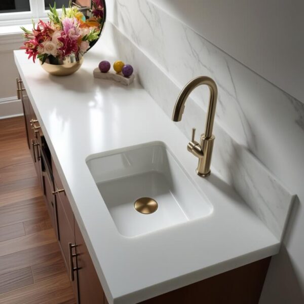 White Pearl Quartzite Countertop - Image 3