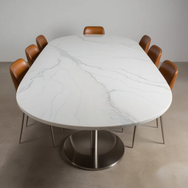 White Sand Quartzite 8 Seater Dining Table - Image 2