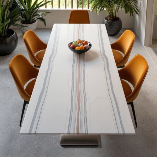 White Sand Quartzite Dining Table - Image 2