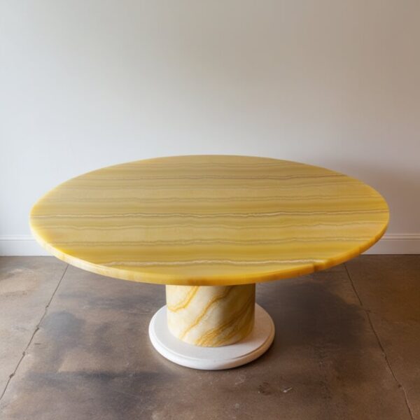 Yellow Onyx 8 Seater Dining Table