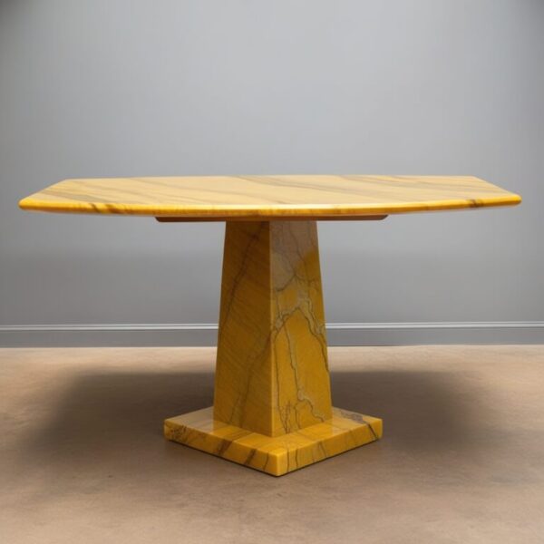 Yellow Onyx 8 Seater Dining Table - Image 4