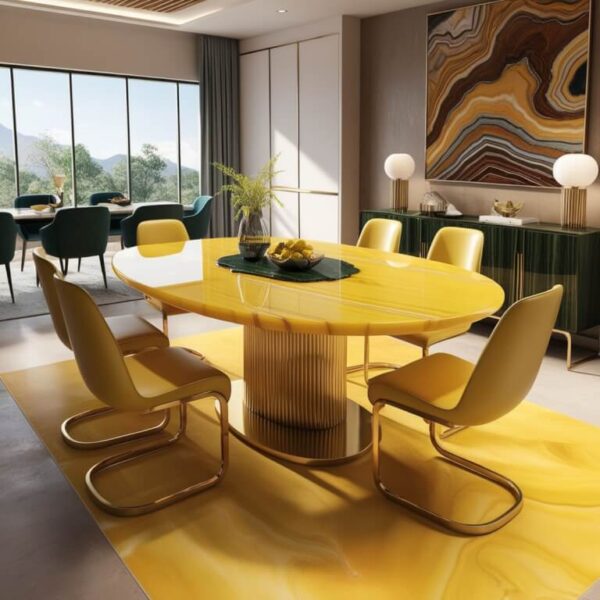 Yellow Onyx Dining Table - Image 2
