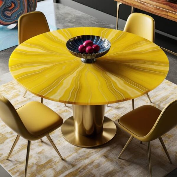 Yellow Onyx Dining Table