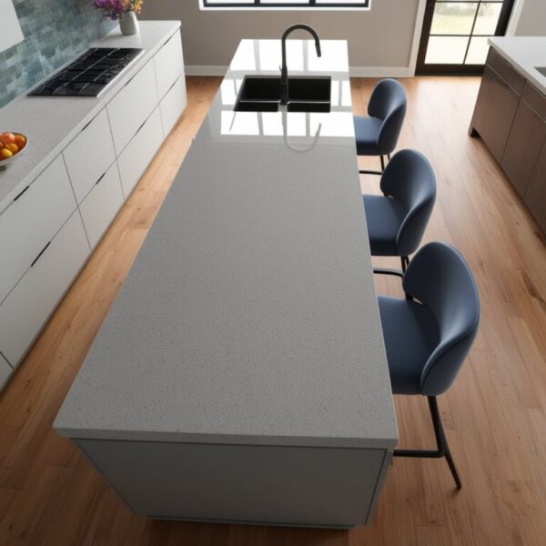 Zodiaq Oyster Quartz Countertop - Image 4