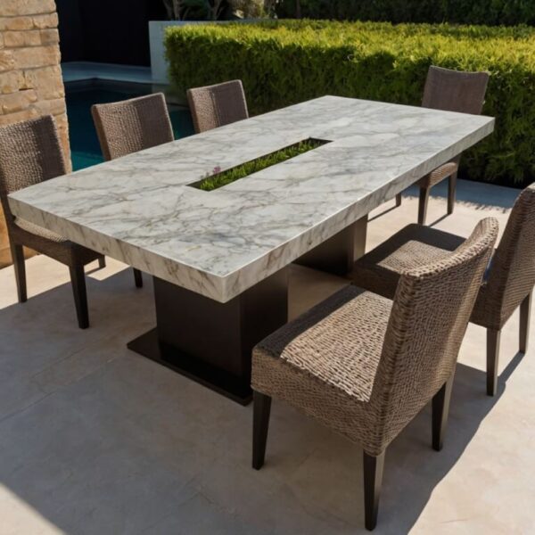 6 Seater Outdoor Table - Image 4