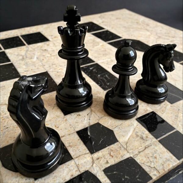 Absolute Black Granite Chess Set