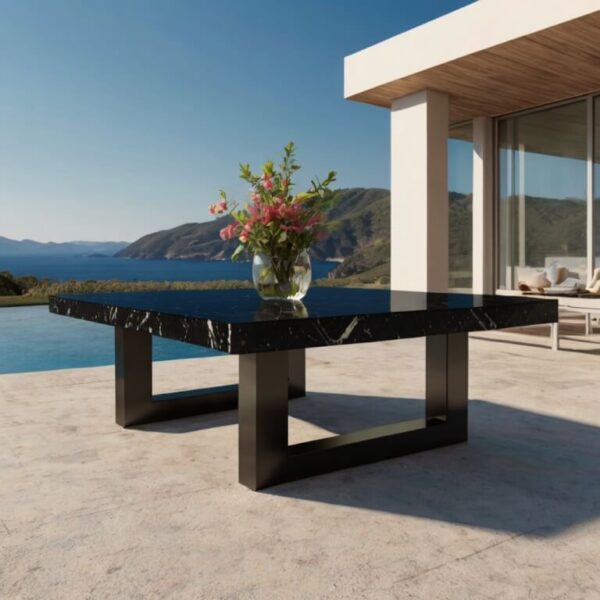 Absolute Black Granite Outdoor Table - Image 4