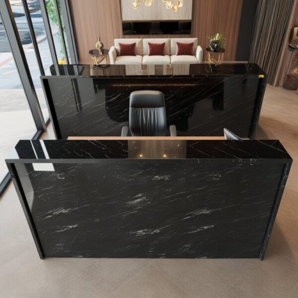 Absolute Black Granite Reception Desk