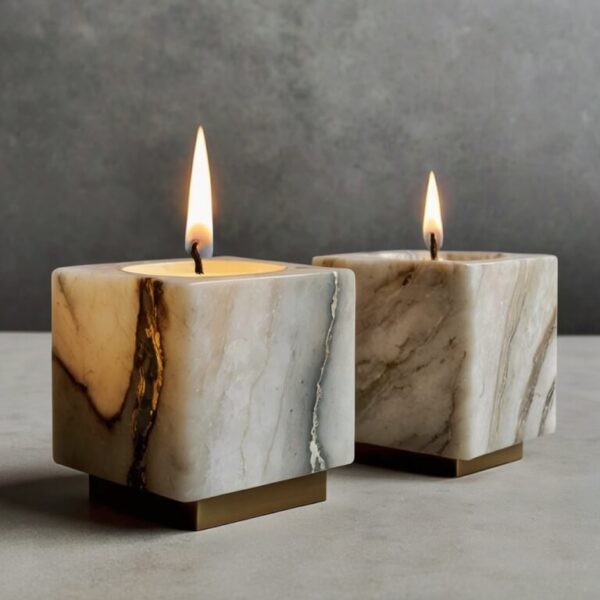 Alabaster Candle Holders