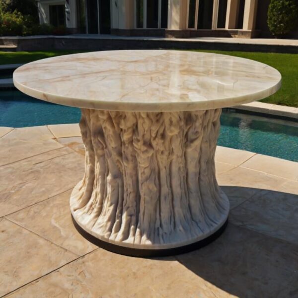 Alabaster Outdoor Table - Image 4