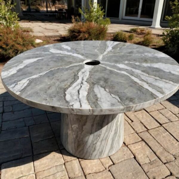 Alaska Quartzite Outdoor Table - Image 4