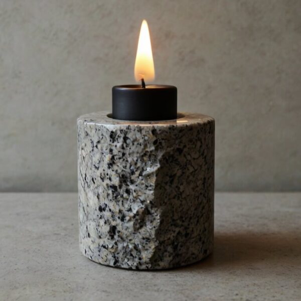 Almondine Granite Candle Holders - Image 3