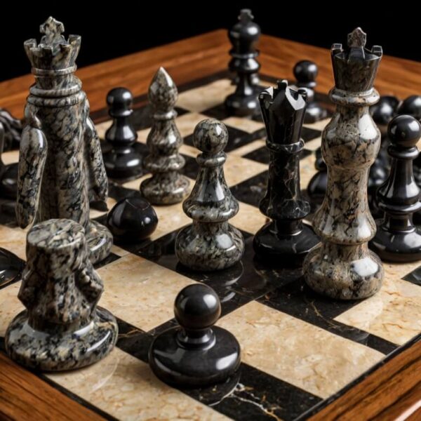 Almondine Granite Chess Set