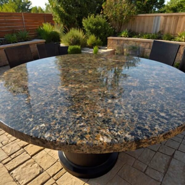 Almondine Granite Outdoor Table - Image 3