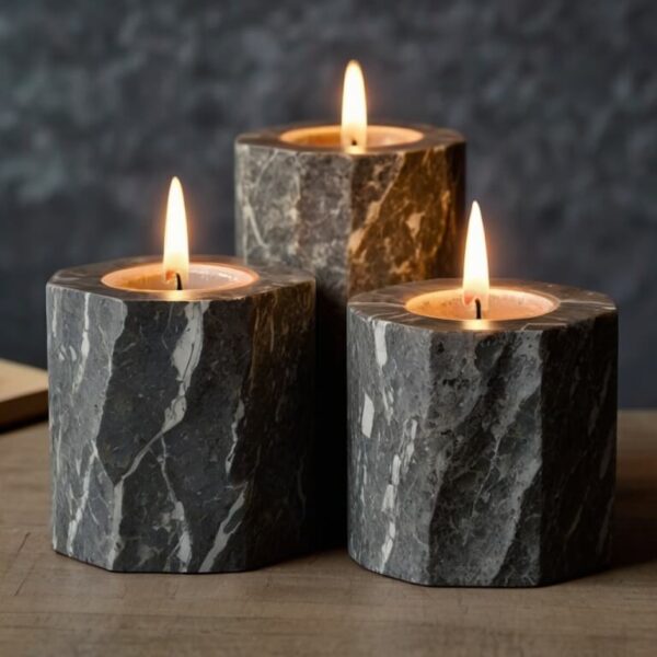 Andesite Candle Holders - Image 2