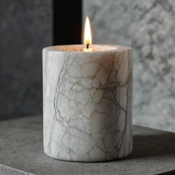 Arctic White Quartzite Candle Holders - Image 3