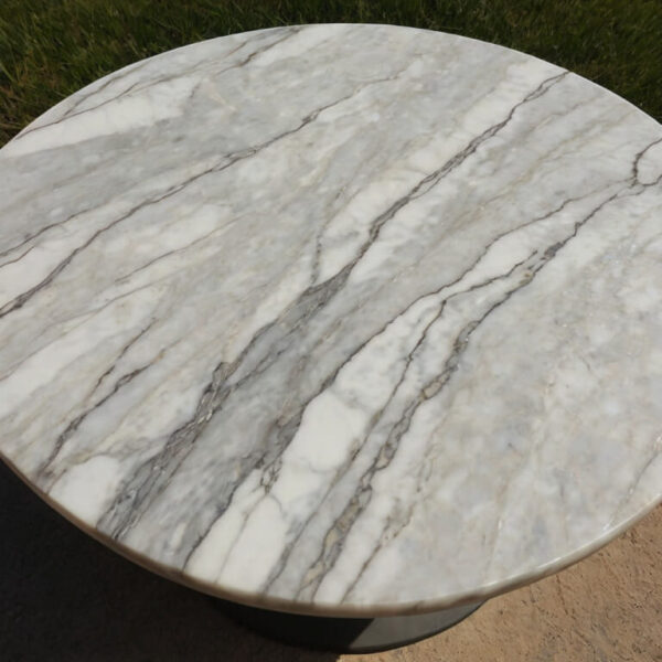 Bianco Lasa Marble Outdoor Table - Image 4