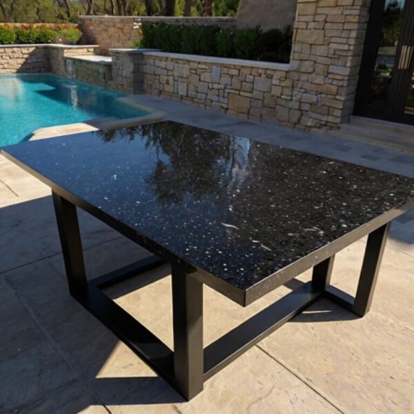 Black Galaxy Granite Outdoor Table - Image 2