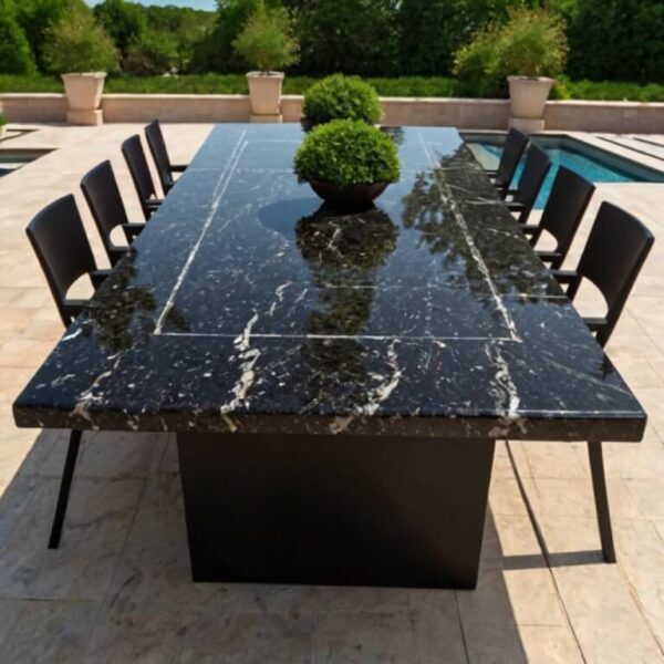 Black Galaxy Granite Outdoor Table - Image 3