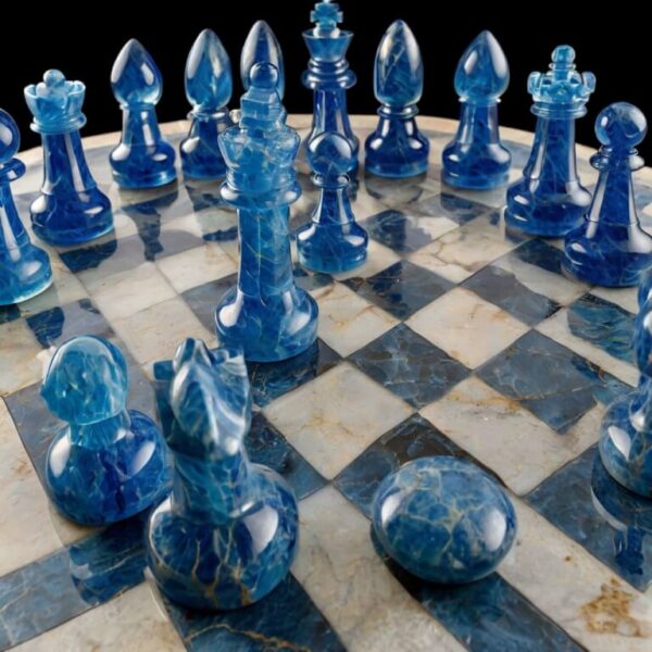 Blue Ice Quartzite Chess Set - Image 2