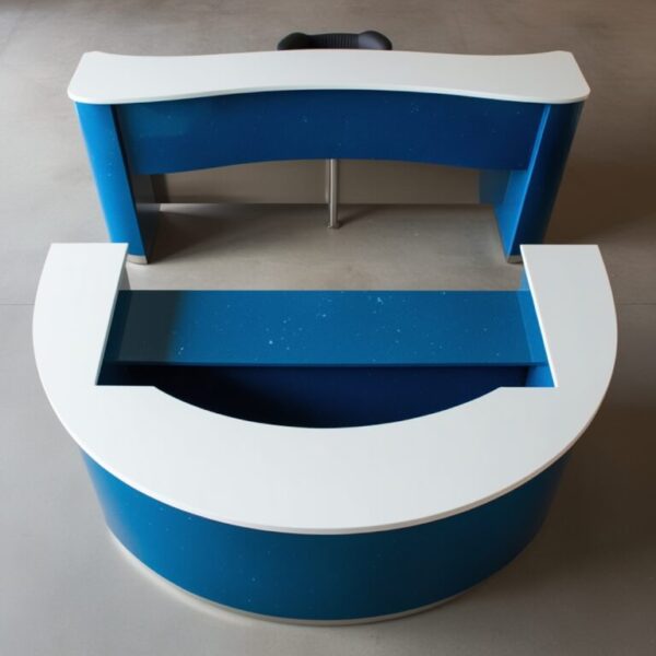 Blue Macaubas Quartzite Reception Desk