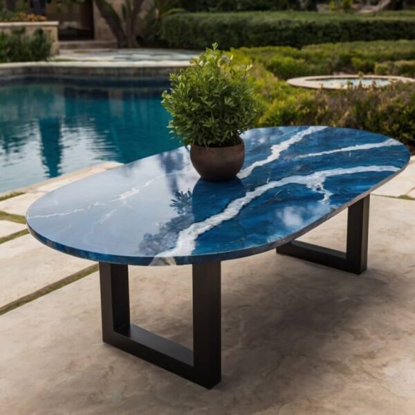 Blue Onyx Outdoor Table - Image 3