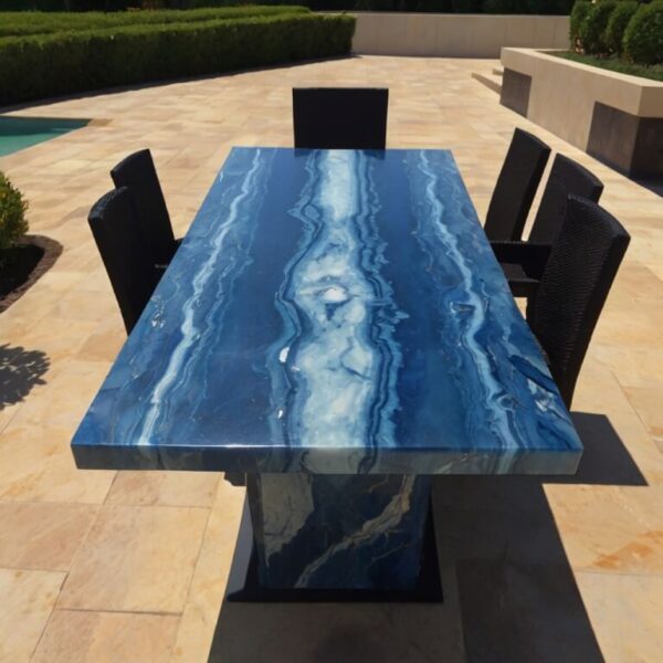 Blue Onyx Outdoor Table - Image 4
