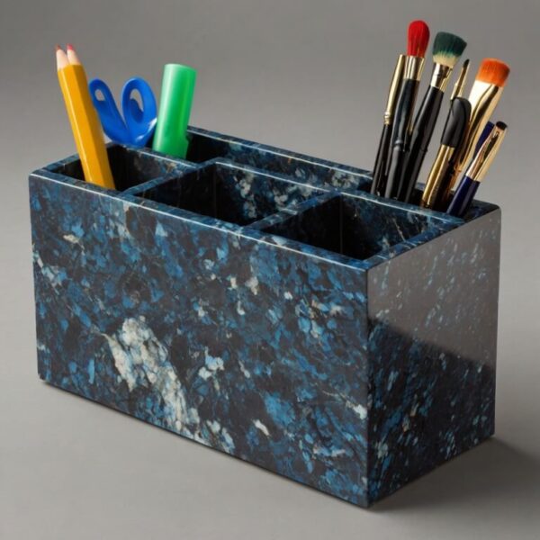 Blue Pearl Granite Desk Organizer - Image 2