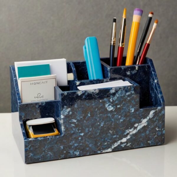 Blue Pearl Granite Desk Organizer - Image 4