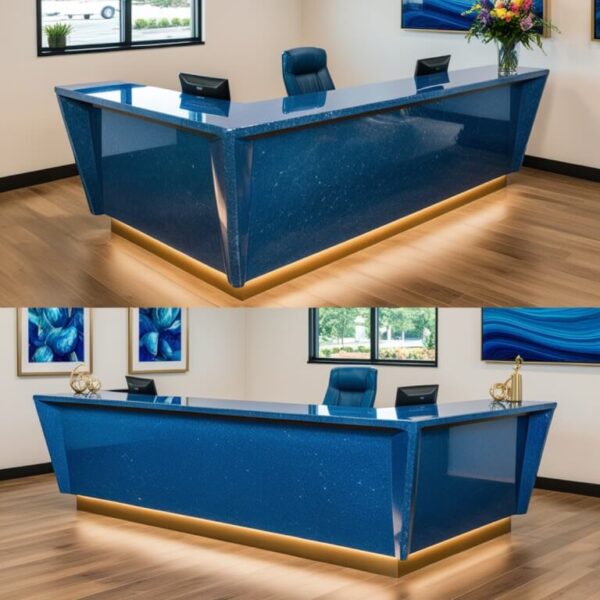 Blue Pearl Granite Reception Desk - Image 3