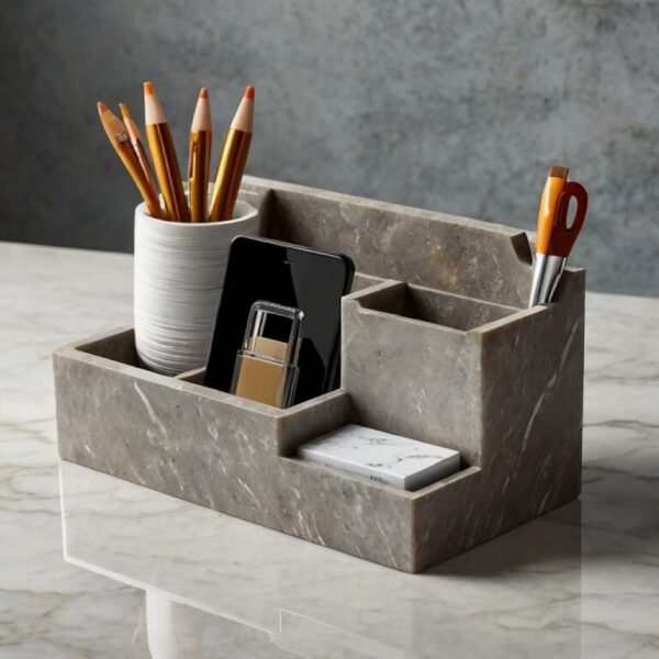 Caesarstone Concrete Quartz Desk Organizer - Image 3