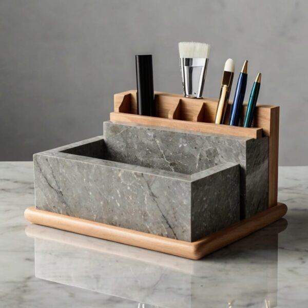 Caesarstone Concrete Quartz Desk Organizer - Image 4
