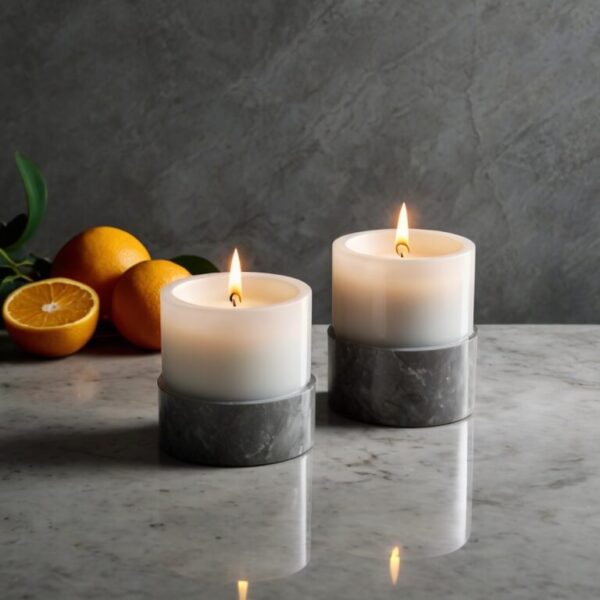 Caesarstone Frosty Carrina Quartz Candle Holders - Image 2