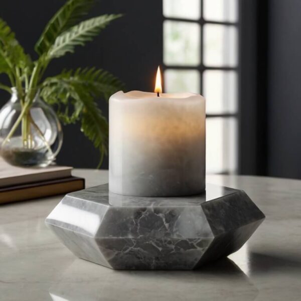 Caesarstone Frosty Carrina Quartz Candle Holders - Image 3