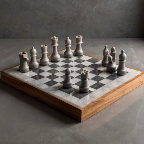 Caesarstone Frosty Carrina Quartz Chess Set
