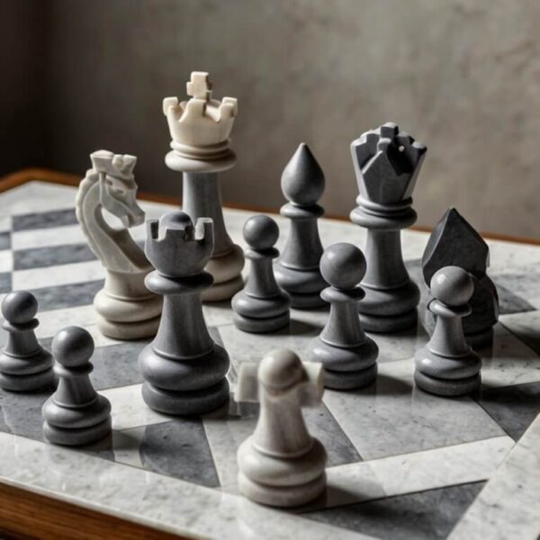 Caesarstone Frosty Carrina Quartz Chess Set - Image 2