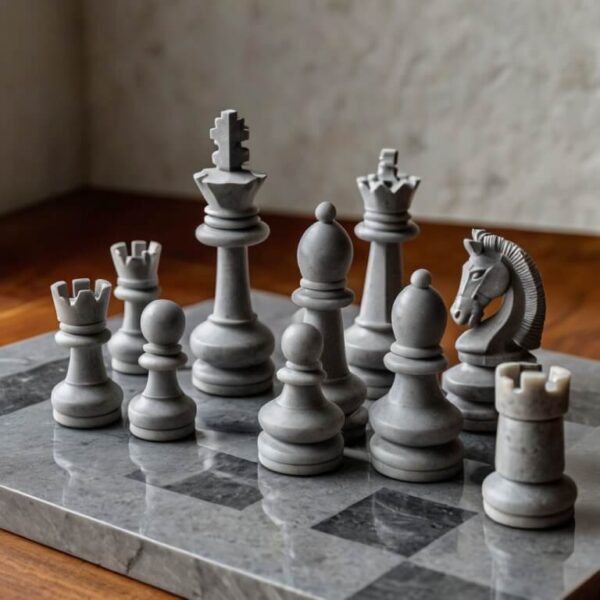 Caesarstone Frosty Carrina Quartz Chess Set - Image 3
