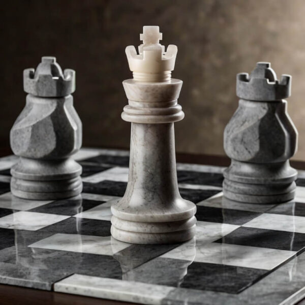 Caesarstone Frosty Carrina Quartz Chess Set - Image 4