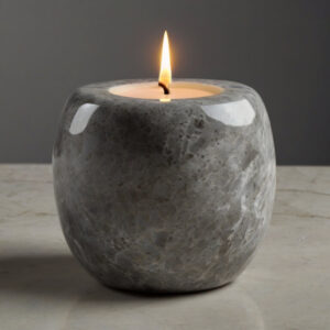 Caesarstone Pebble Quartz Candle Holders