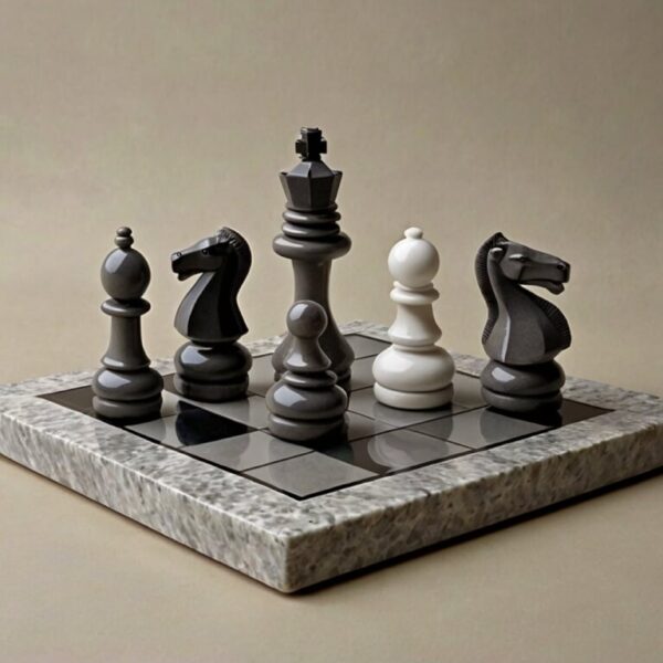 Caesarstone Pebble Quartz Chess Set - Image 3