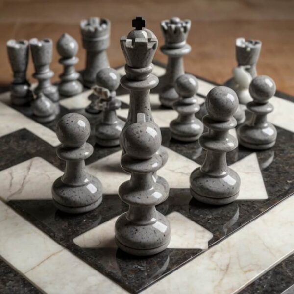 Caesarstone Pebble Quartz Chess Set - Image 4