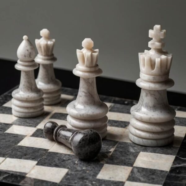 Caesarstone Snow Quartz Chess Set