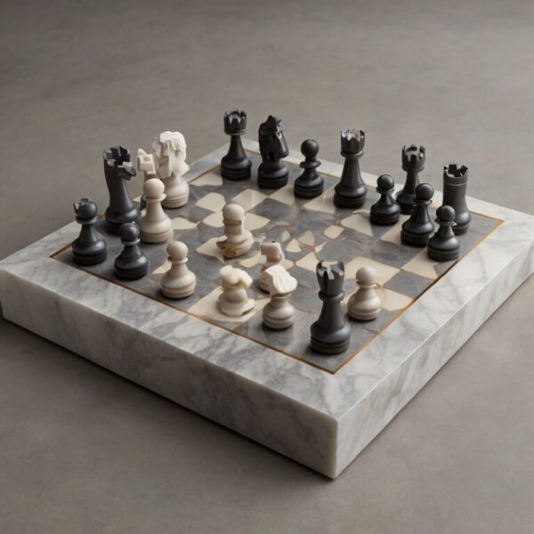 Caesarstone Snow Quartz Chess Set - Image 2